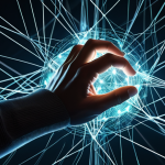 An intricate and glowing digital network, symbolizing a complex software supply chain, with numerous interconnected nodes and delicate, interwoven lines. Subtle visual cracks and shimmering weak points are visible along some connections, emphasizing inherent fragility and potential vulnerabilities. The composition is set against a dark, minimalist, futuristic background, illuminated by soft, professional studio lighting. The overall aesthetic is high-tech and conceptual, conveying the intricate dependencies and risks within modern software ecosystems. Safe for work, appropriate content, fully clothed, professional, perfect anatomy, correct proportions, natural pose, well-formed hands, proper finger count, natural body proportions, high quality, ultra-detailed.