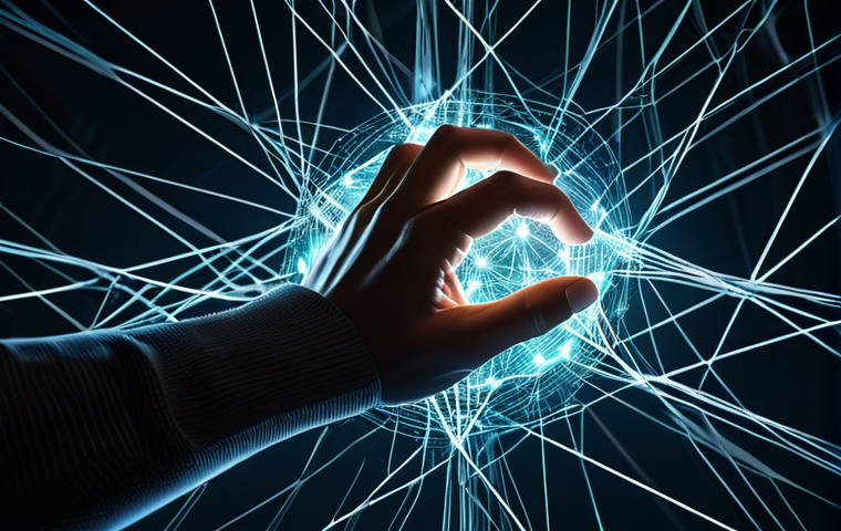 An intricate and glowing digital network, symbolizing a complex software supply chain, with numerous interconnected nodes and delicate, interwoven lines. Subtle visual cracks and shimmering weak points are visible along some connections, emphasizing inherent fragility and potential vulnerabilities. The composition is set against a dark, minimalist, futuristic background, illuminated by soft, professional studio lighting. The overall aesthetic is high-tech and conceptual, conveying the intricate dependencies and risks within modern software ecosystems. Safe for work, appropriate content, fully clothed, professional, perfect anatomy, correct proportions, natural pose, well-formed hands, proper finger count, natural body proportions, high quality, ultra-detailed.