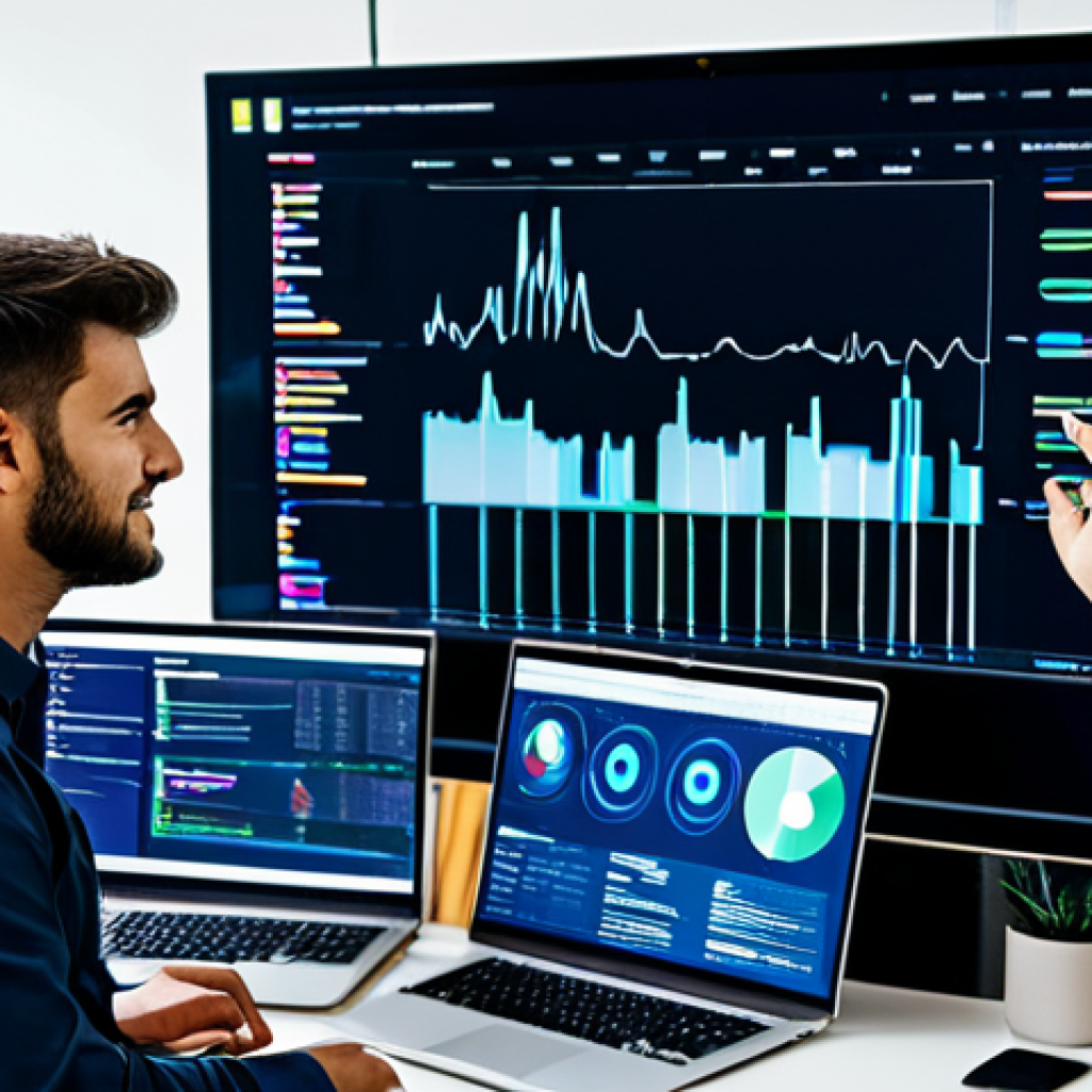 A diverse team of professional software developers in modest business casual attire, collaborating in a modern, brightly lit tech office. They are gathered around a large monitor displaying a complex CI/CD pipeline with integrated security scan results, highlighting "shift-left security" principles. The atmosphere is focused and proactive. The image should convey professionalism and collaboration in a secure development environment. fully clothed, appropriate attire, safe for work, professional, perfect anatomy, correct proportions, natural pose, well-formed hands, proper finger count, natural body proportions.