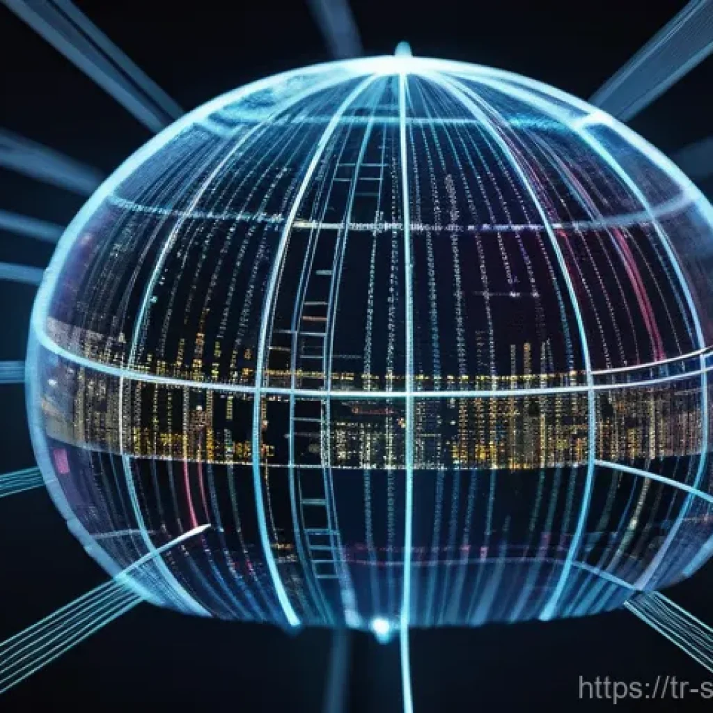 소프트웨어 공급망 보안 법적 측면 - **Prompt:** "A highly detailed, intricate, and somewhat abstract representation of a global digital ...