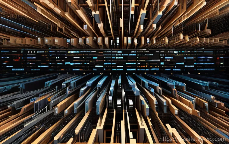 소프트웨어 공급망 보안 관리 프레임워크 - **Prompt:** A futuristic, interconnected digital city at night, vibrant with glowing blue and green ...
