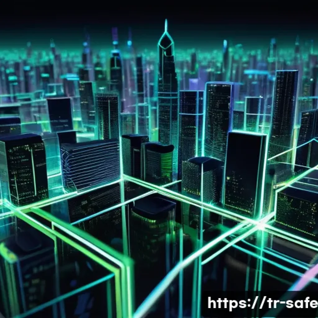 소프트웨어 공급망 보안과 혁신을 위한 기술 활용 - **Prompt:** A highly detailed and intricate digital cityscape at night, rendered in neon blues and g...