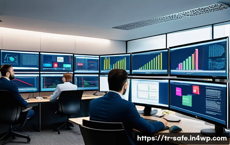 소프트웨어 공급망 보안 체크리스트 작성법 - A detailed office scene showing a diverse team of Turkish IT professionals analyzing software supply...