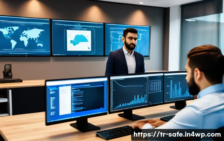 소프트웨어 공급망 보안에서의 협력 모델 구축 - A modern office environment in Istanbul with a diverse team of Turkish software engineers collaborat...