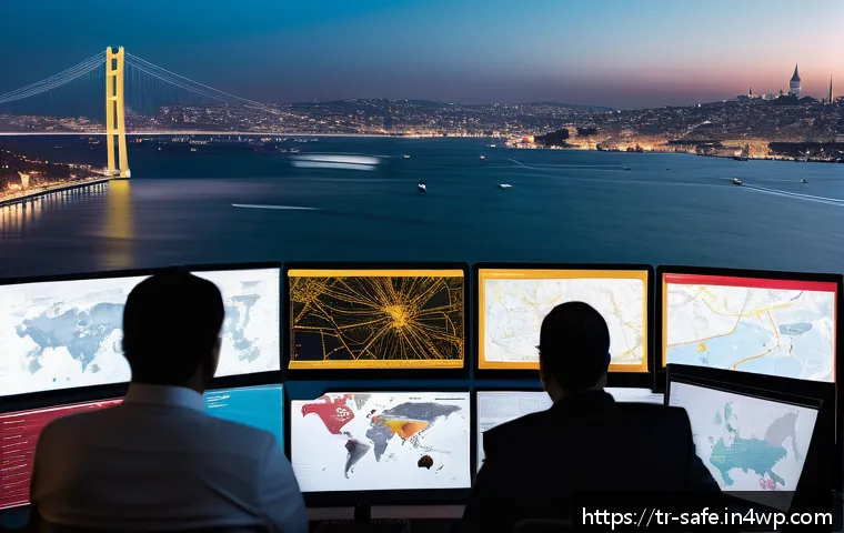 소프트웨어 공급망 보안에서의 리더십 가이드라인 - A detailed digital illustration of a modern Turkish software supply chain map, featuring interconnec...