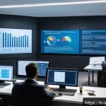 Home 23 소프트웨어 공급망 보안의 모범 사례 공유 - A detailed and professional office setting showing a diverse team of cybersecurity experts collabora...