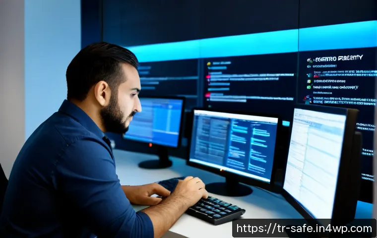 Home 17 사이버 공격으로부터 소프트웨어 공급망 보호하기 - Photorealistic cybersecurity operations desk in a modern Istanbul technology office, Turkish softwar...